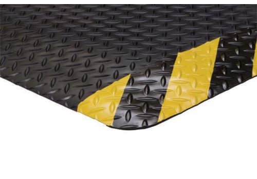 Diamond Fatigue Mat with Yellow Safety Borders (9/16")