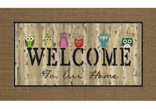 Masterpiece Welcome Owls Outside Door Mat Made In Usa