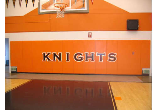 Wood backed gym wall padding shop