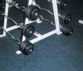 weight room flooring - interlocking rubber tiles