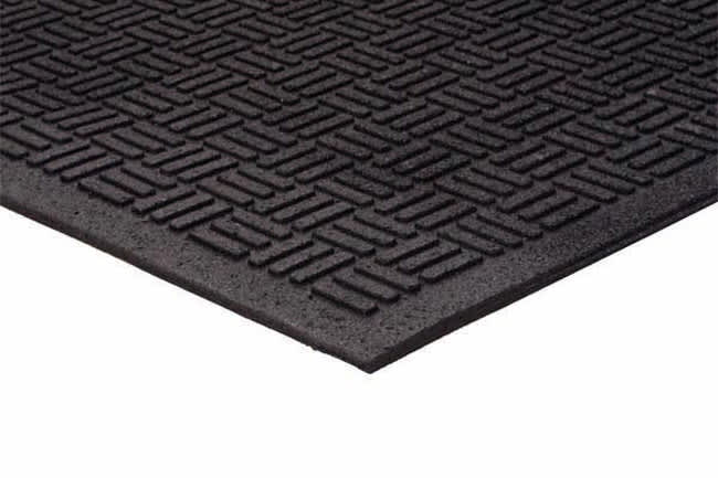 Dean 4' x 6' Indoor/Outdoor Black Carpet Door Mat/Rug