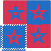 Garage Flooring - Red/Blue Stars