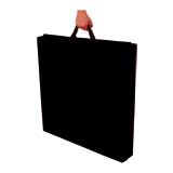 Folding Exercise Mat (Firm), 2'x4'x1-3/8 - Black