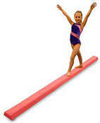 Pink Practice Balance Beam For Kids