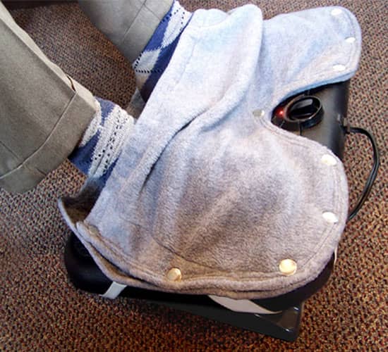 Valiant Heated Footrest with Adjustable Non-Slip Base for use under desk