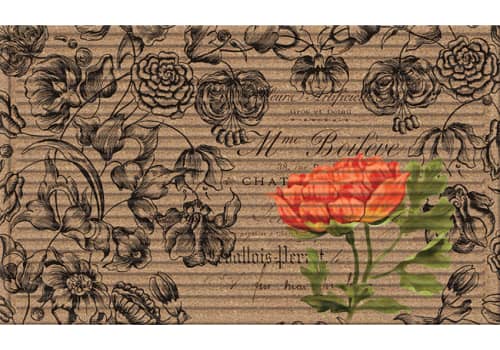 3D Impressions Mat - Vintage Floral Peony