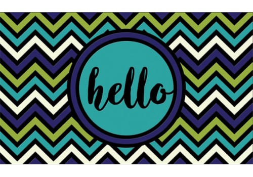 Clean Scrape Doormat - Hello Chevron