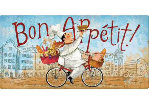 Cushion Comfort Kitchen Mat - Chef On A Bike