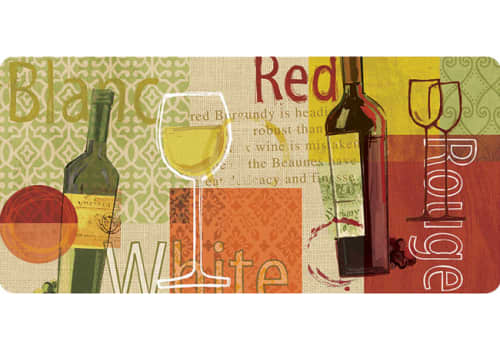 Cushion Comfort Kitchen Mat - Wine Medley Burlap