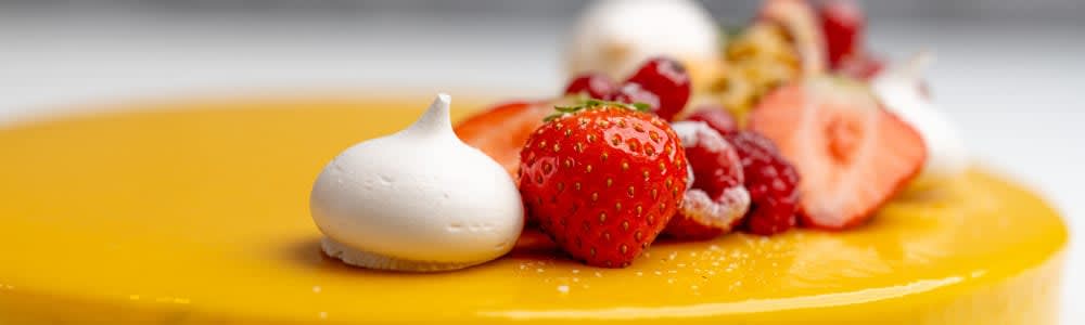 Nærbilde av en fristende kake.