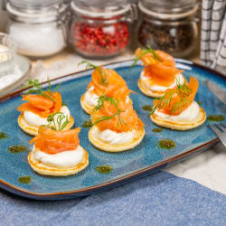 Blini med røkelaks
