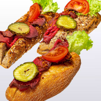 Baguette med roastbiff