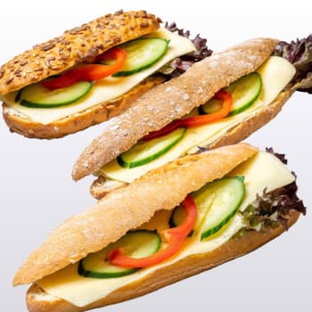Baguette med ost