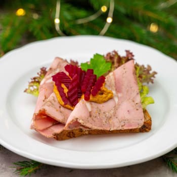 Julesmørbrød med sylte
