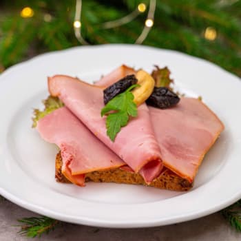 Julesmørbrød med juleskinke