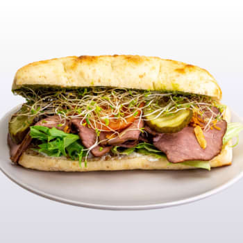 Focaccia med roastbiff