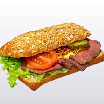 Grov ciabatta med roastbiff