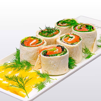 Wraps med røkt laks