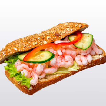 Grov ciabatta med reker