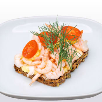 Dansk smørbrød med reker