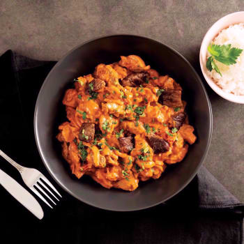 Biff Stroganoff med ris