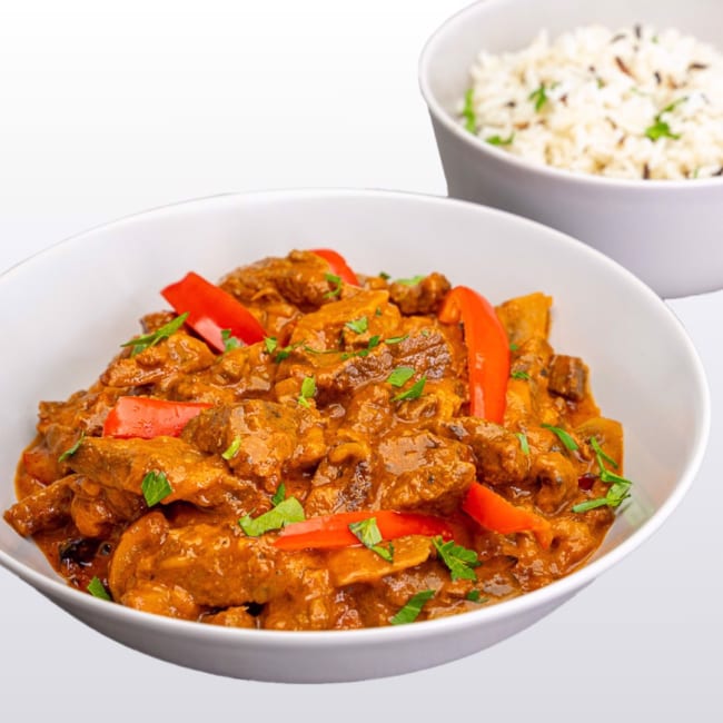 Biff Stroganoff med ris