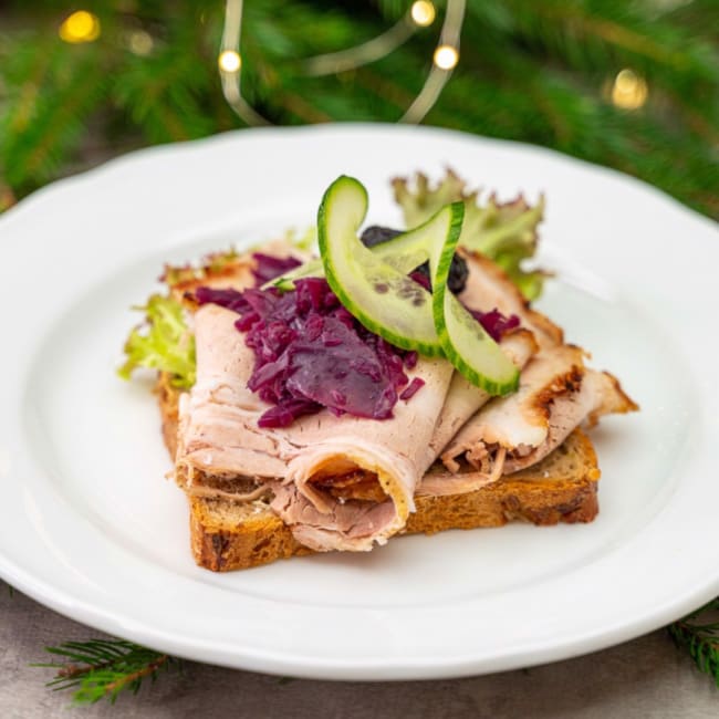 Julesmørbrød med ribbe