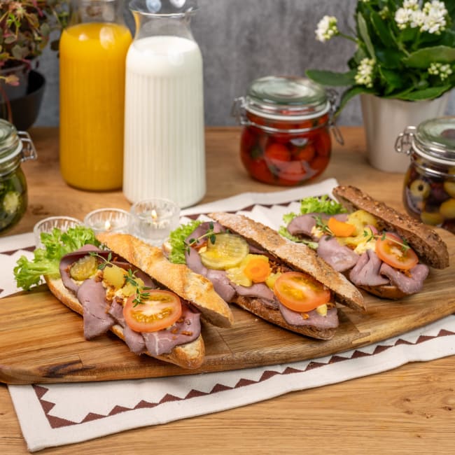 Baguette med roastbiff