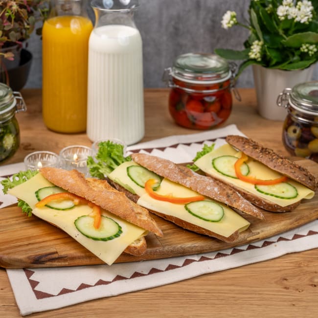 Baguette med ost