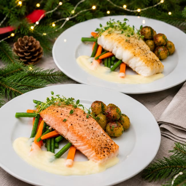 Ovnsbakt fisk julemiddag
