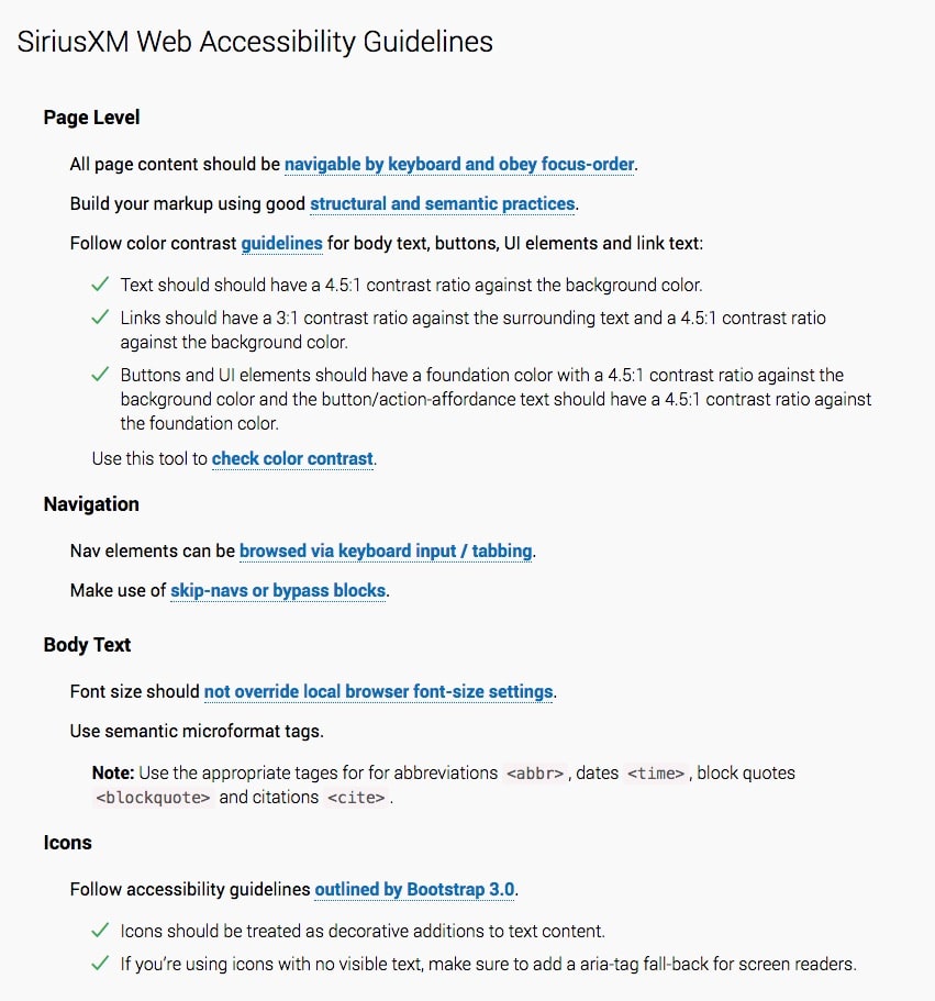 WCAG 2.0 AA Guidelines