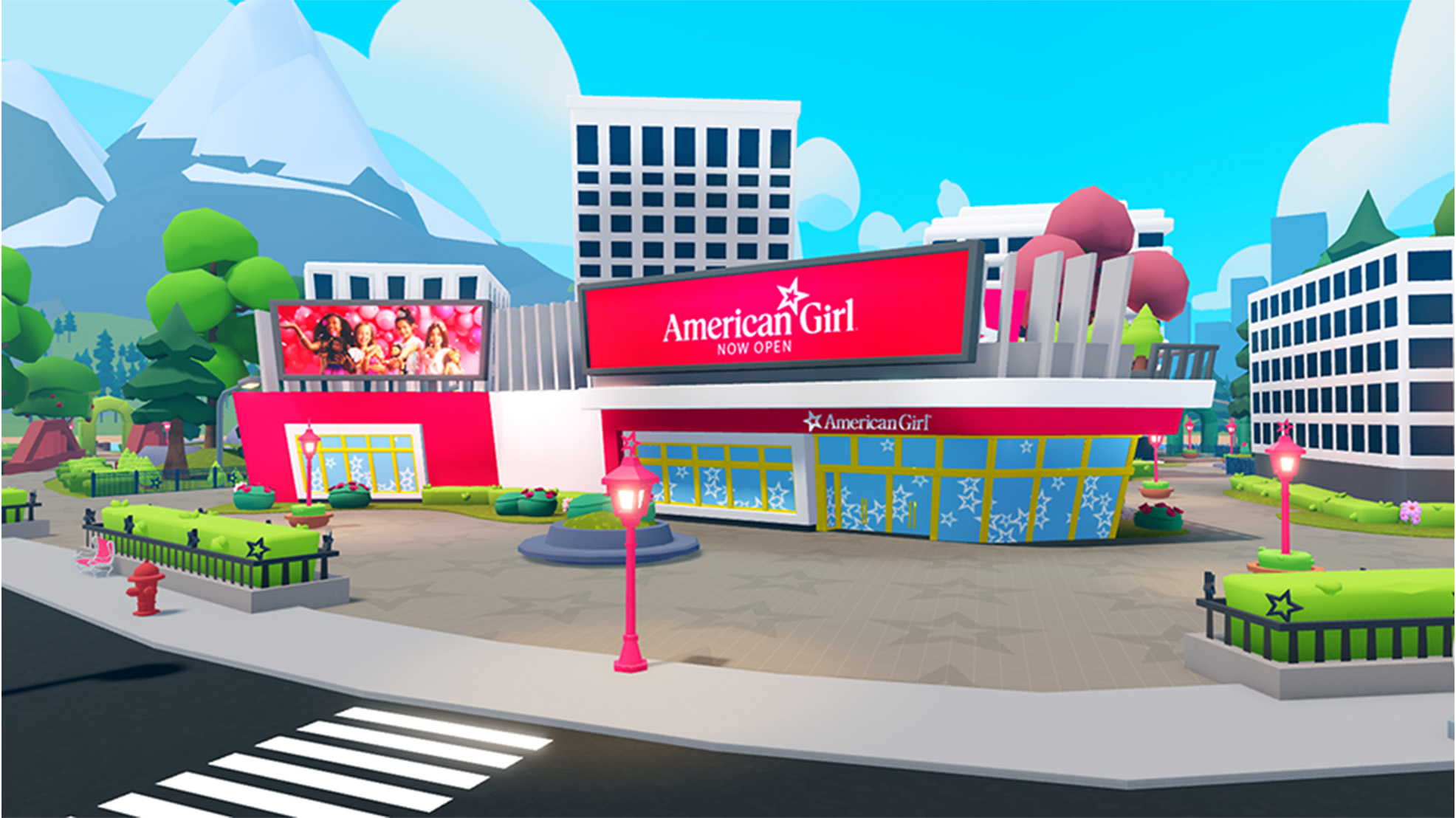 View inside American Girl virtual roblox store