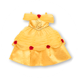 strapless open back dress Posh Peanut Girl's Disney Belle Tulle Dress in Yellow, 10Y-12Y, Viscose from Bamboo