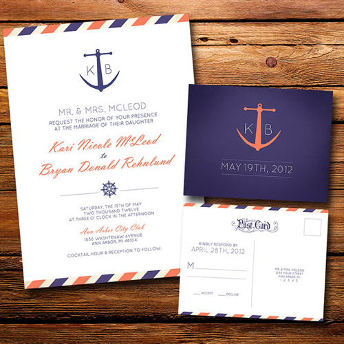 Thiệp cưới dạng postcard