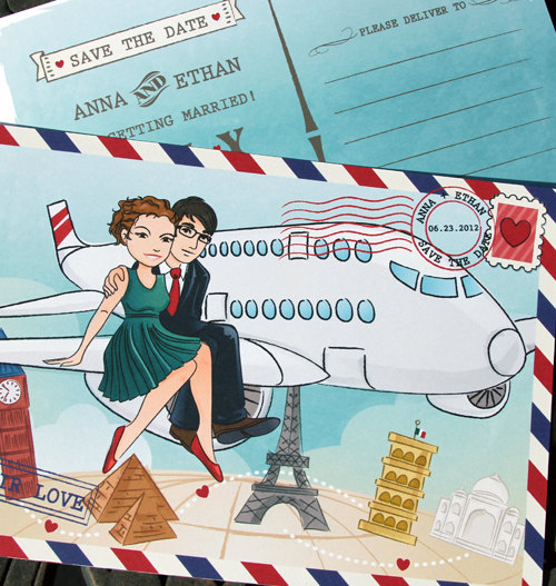 Thiệp cưới dạng postcard
