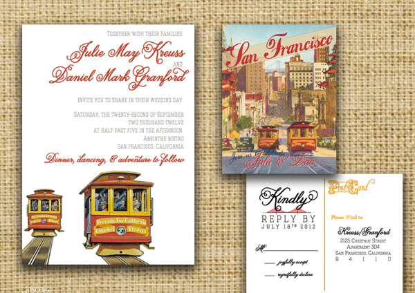 Thiệp cưới dạng postcard