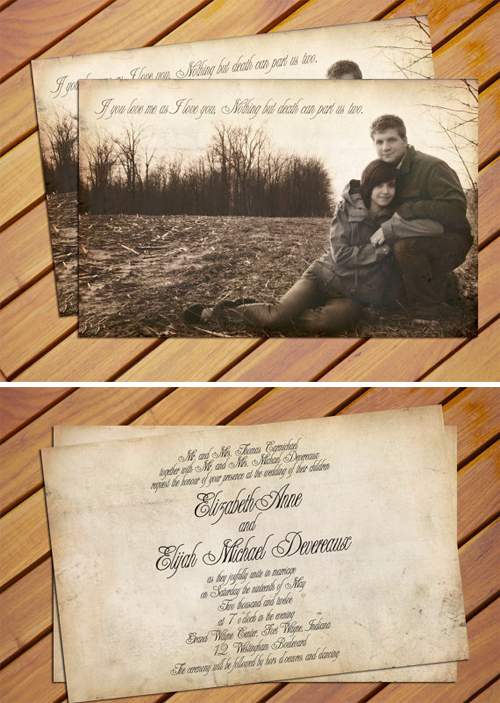 Thiệp cưới dạng postcard