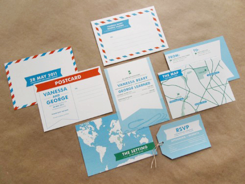 Thiệp cưới dạng postcard