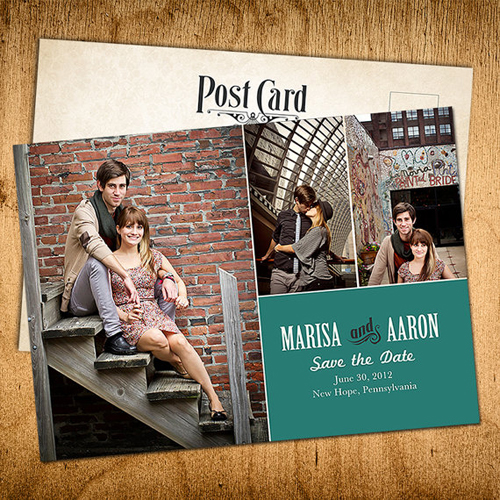 Thiệp cưới dạng postcard