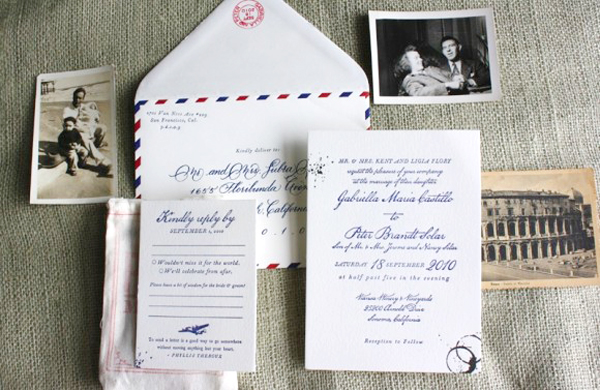 Thiệp cưới dạng postcard