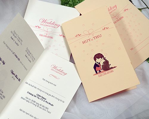 Mẫu thiệp cưới dễ thương