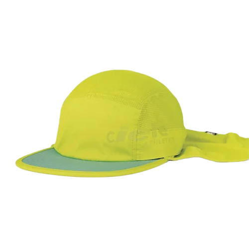 front view of ciele athletics GOCap PYN Comp one hundred unisex running bucket hat in lucifer yellow color
