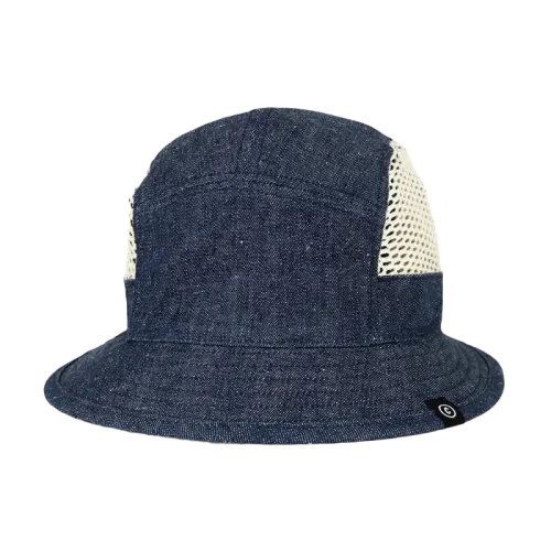 front view of ciele athletics GOBucket unisex running bucket hat from the Lifestyle Edition collection, in denim indigo color