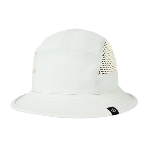 front view of ciele athletics GOBucket unisex running bucket hat from the Lifestyle Edition collection, in light grey color