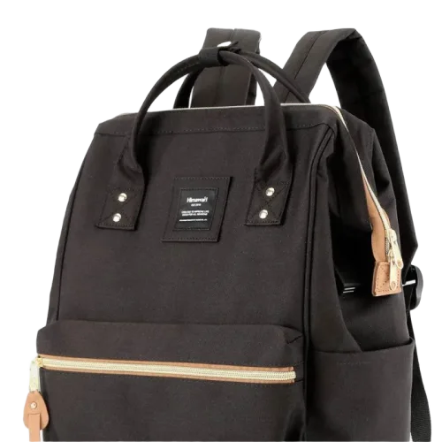Stylish Himawari waterproof canvas backpack in contrasting colors, featuring spacious compartments and handy side pockets.