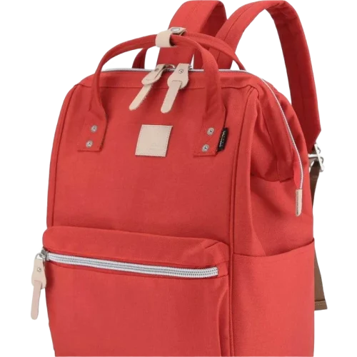 Stylish Himawari waterproof backpack with arcuate shoulder straps, padded laptop compartment, and sleek black design.