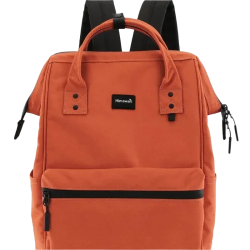 Stylish Himawari waterproof canvas travel backpack in durable nylon, featuring a USB port and spacious laptop compartment.
