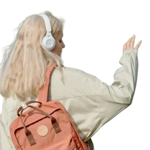 Stylish Himawari waterproof canvas backpack in a large size, featuring handy side pockets and adjustable straps.