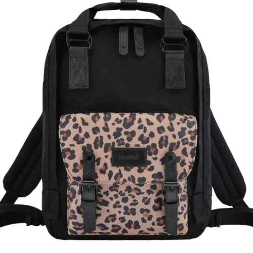 Stylish Himawari waterproof nylon backpack with vibrant contrasting colors, featuring a spacious design and comfy straps.