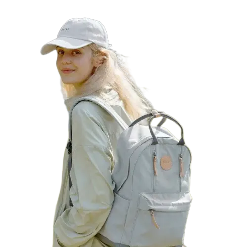 Stylish Himawari waterproof backpack in durable polyester, featuring multilayer pockets for organized everyday carry.